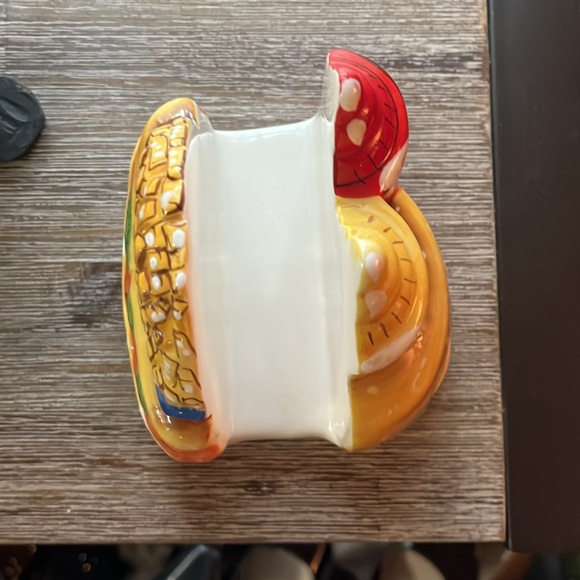 Vintage Napkin Holder Ketchup Mustard Burger Fries Ceramic Excellent Condition - Picture 5 of 7